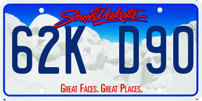 SD license plate 62KD90