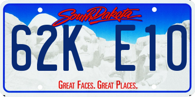 SD license plate 62KE10