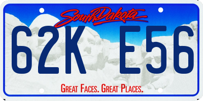 SD license plate 62KE56