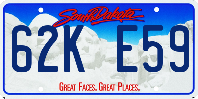 SD license plate 62KE59