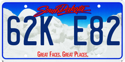 SD license plate 62KE82