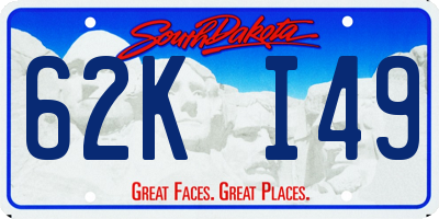 SD license plate 62KI49