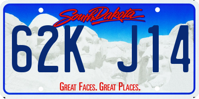 SD license plate 62KJ14