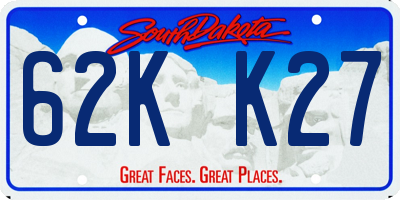 SD license plate 62KK27