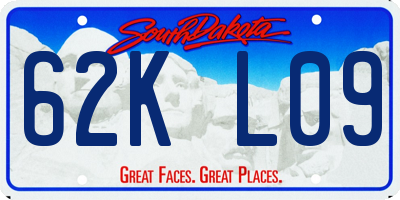SD license plate 62KL09