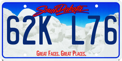 SD license plate 62KL76