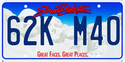 SD license plate 62KM40