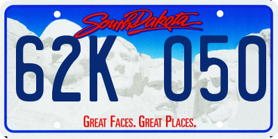 SD license plate 62KO50