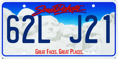 SD license plate 62LJ21