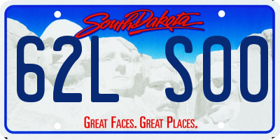 SD license plate 62LS00