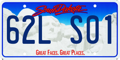 SD license plate 62LS01