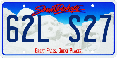 SD license plate 62LS27