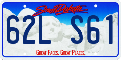 SD license plate 62LS61