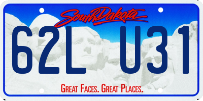 SD license plate 62LU31