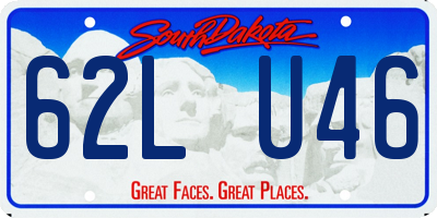 SD license plate 62LU46