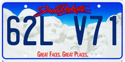 SD license plate 62LV71