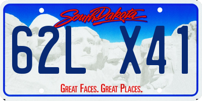 SD license plate 62LX41