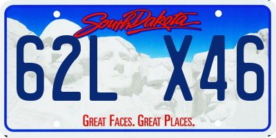 SD license plate 62LX46