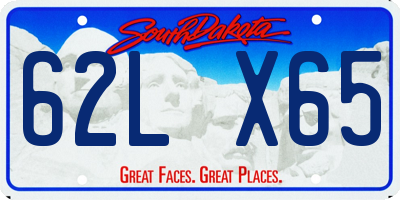SD license plate 62LX65