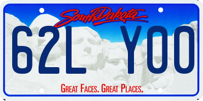 SD license plate 62LY00