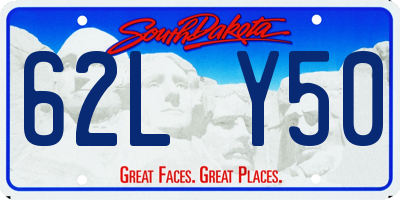 SD license plate 62LY50