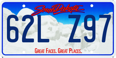 SD license plate 62LZ97