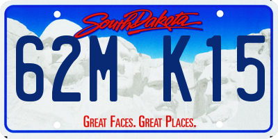 SD license plate 62MK15