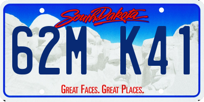 SD license plate 62MK41