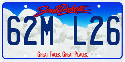 SD license plate 62ML26