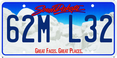SD license plate 62ML32
