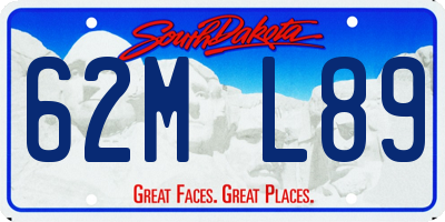 SD license plate 62ML89