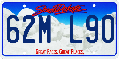SD license plate 62ML90