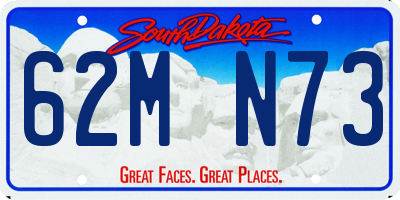 SD license plate 62MN73