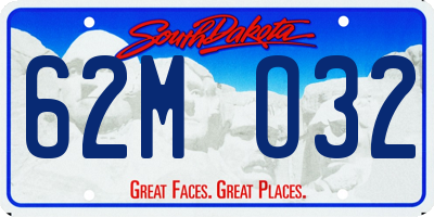 SD license plate 62MO32