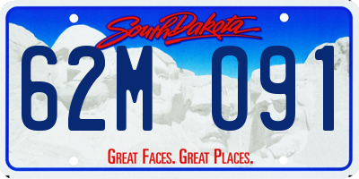 SD license plate 62MO91