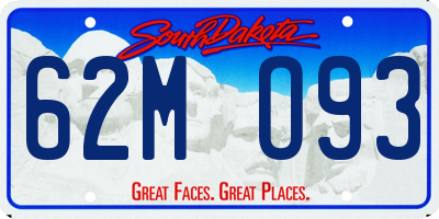 SD license plate 62MO93