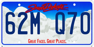 SD license plate 62MQ70