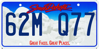 SD license plate 62MQ77