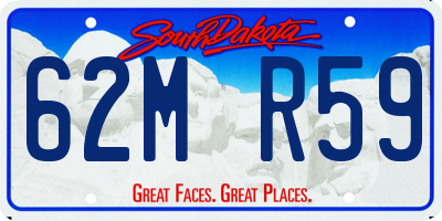 SD license plate 62MR59