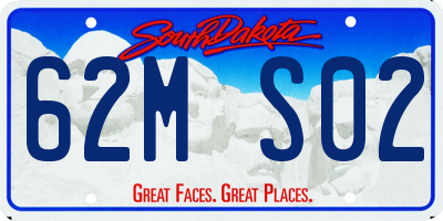 SD license plate 62MS02