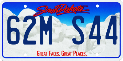 SD license plate 62MS44
