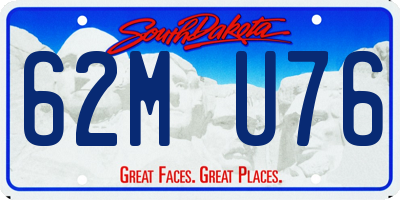 SD license plate 62MU76