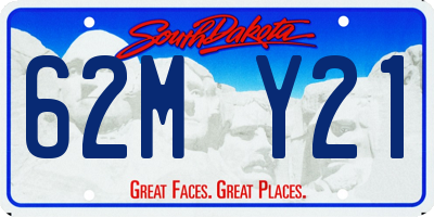 SD license plate 62MY21