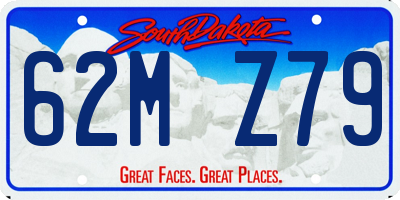 SD license plate 62MZ79