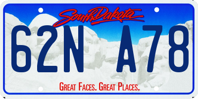 SD license plate 62NA78