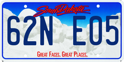 SD license plate 62NE05