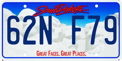 SD license plate 62NF79