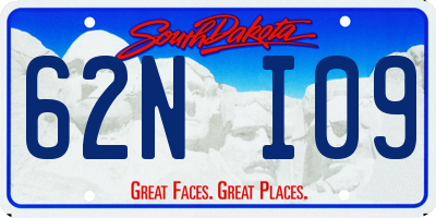 SD license plate 62NI09