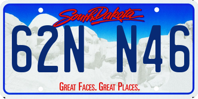 SD license plate 62NN46