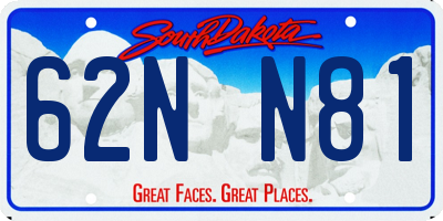SD license plate 62NN81